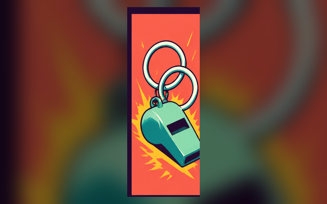 Referee whistle visual reference